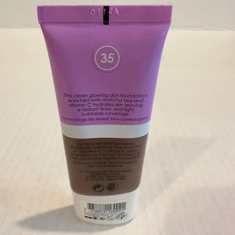 Sephora Clean Glowing Skin Foundation 35 Radiant Finish 30ml 1.01oz Matcha Vit C